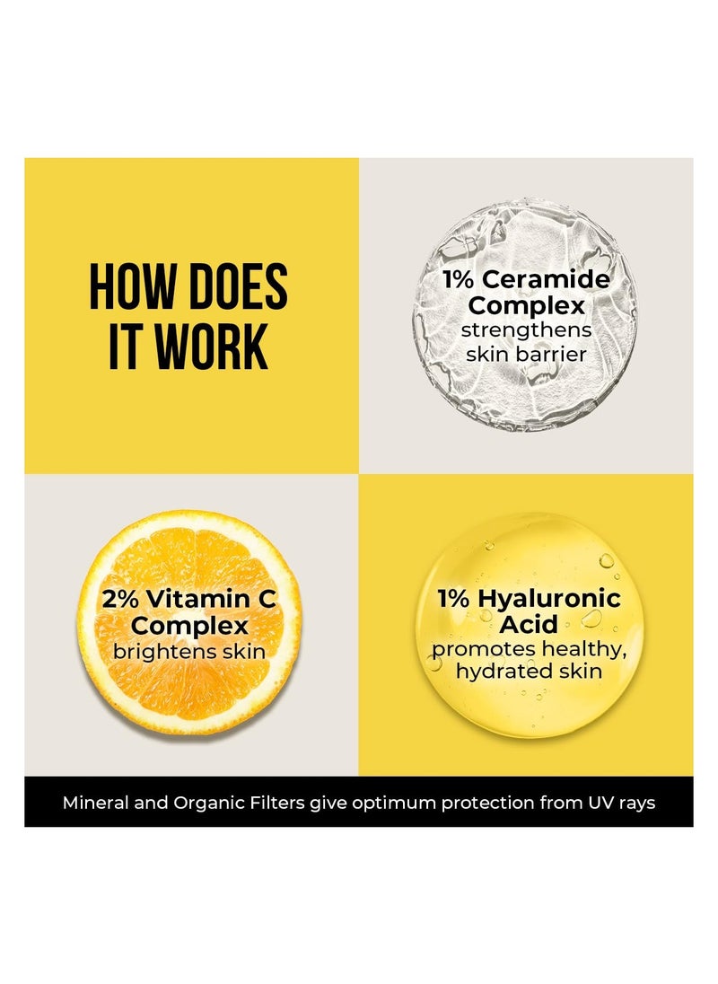 Dr. Sheth's - Dr. Sheth's Ceramide & Vitamin C Sunscreen | SPF 50+ Pa+++ | Non Greasy, Quick Absorbing | For Men & Women | For All Skin Types | 50g - Image 1