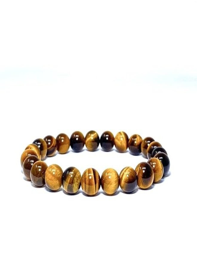 Blue bijoux Tiger Eye 8 MM Round Reiki Healing Crystal Stretch Bracelet | For Improving Focus And Concentration | Boosting Self-Confidence | Encouraging Growth And Learning | Men & Women - Image 5