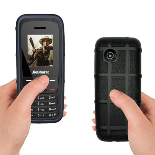 ZAOMA Premium Back Case TPU Cover Compatible for Jio Bharat V4 4G Model No.: JBV191M2 Keypad Mobile Feature Phone Rugged Case (V4BHARAT_RUGBB) - Image 4