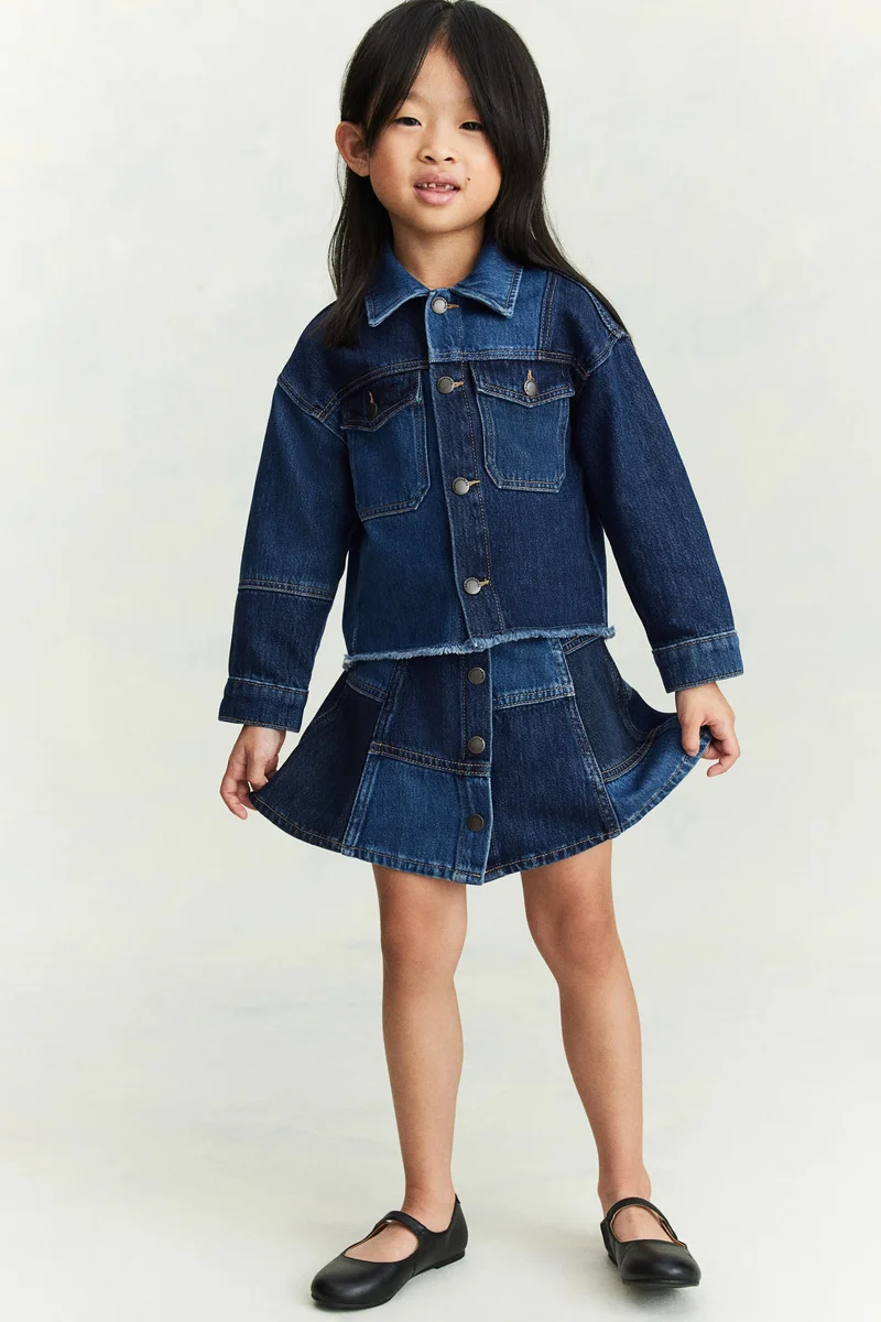 H&M Patched denim skirt