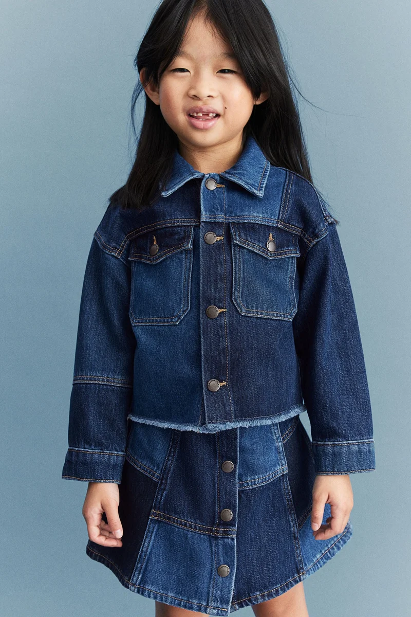 H&M Patched denim skirt