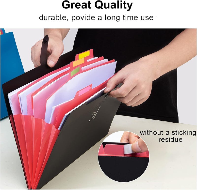 Corslet Expanding File Folder, Aesthetic Folders for School, Accordion File Organizer, Aesthetic Folder with Labels,5 Pockets Important Document Folders - Image 5
