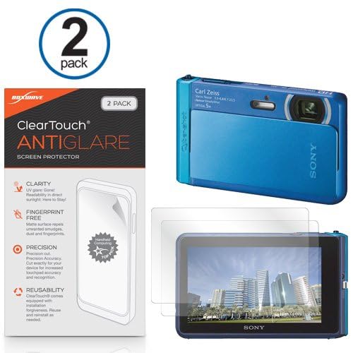BoxWave Screen Protector Compatible with Sony Cyber-Shot DSC-TX30 - ClearTouch Anti-Glare (2-Pack), Anti-Fingerprint Matte Film Skin for Sony Cyber-Shot DSC-TX30 - Image 3