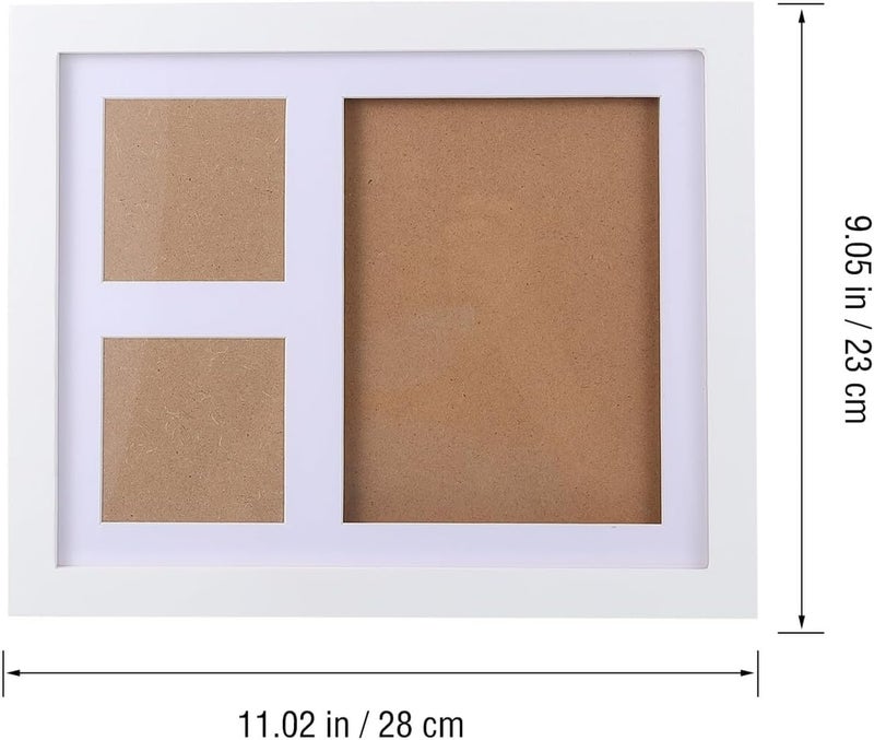 Newborn Prints Keepsake Frame Handprint and Footprint Photo Frame White Clay Art Kit for Memory Preservation Nursery - Image 2