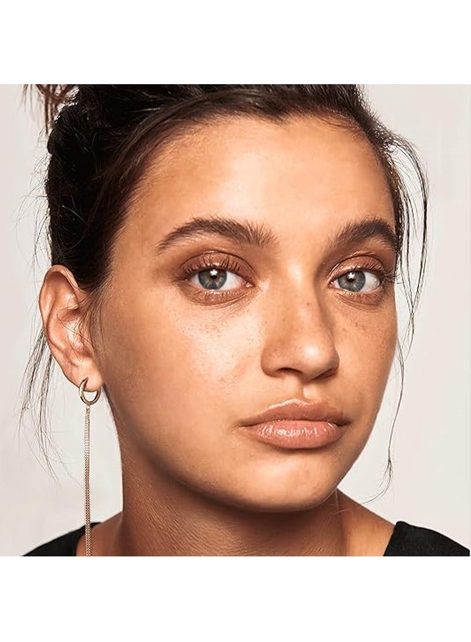 MEVECCO Women Huggie Hoop Earrings Gold Ear Stud Cuff 14K Gold Filled Small Boho Beach Simple Delicate Handmade Hypoallergenic Jewelry Gift - Image 2