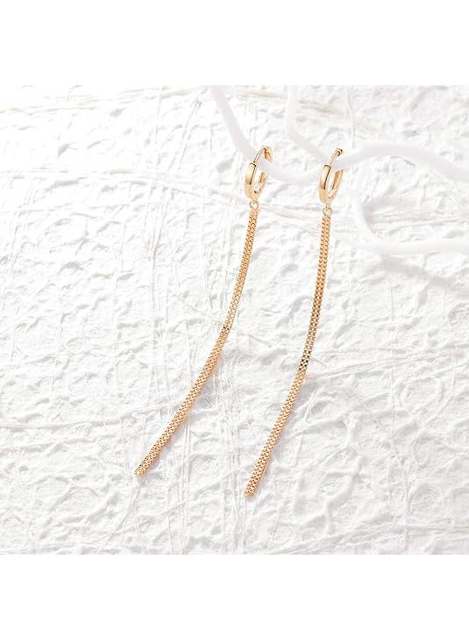 MEVECCO Women Huggie Hoop Earrings Gold Ear Stud Cuff 14K Gold Filled Small Boho Beach Simple Delicate Handmade Hypoallergenic Jewelry Gift - Image 5