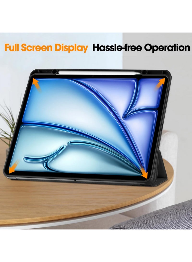 For 13Inch iPad Air 2024 case Model A2903 A2904 Shockproof Anti Fall TPU Leather Cover with Auto Sleep Wake Function Adjustable Stand 2 Viewing Angles Pen Slot - Image 4