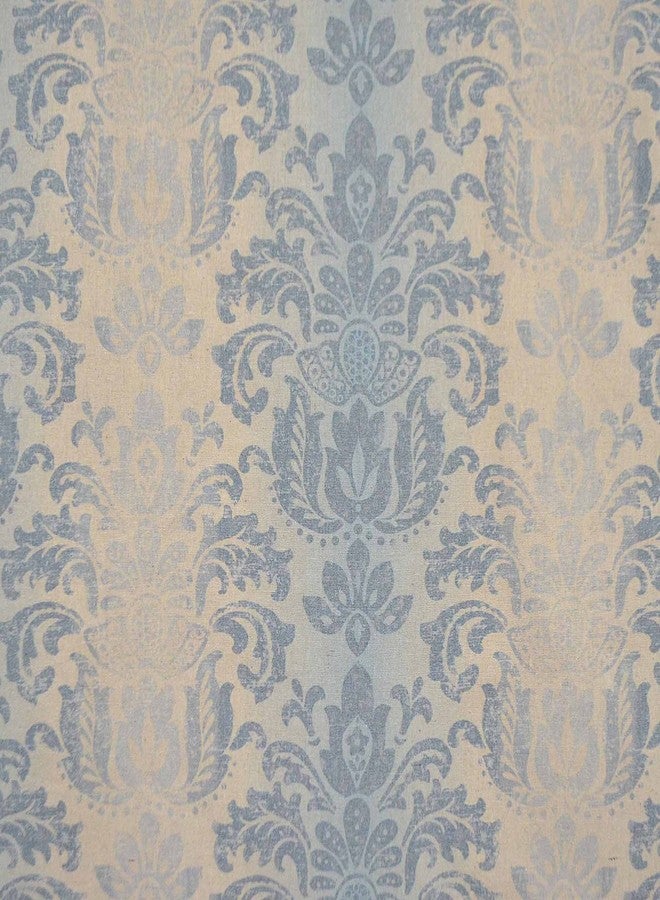 Eclipse Blackout Curtains for Bedroom - Nadya Print 52" x 63" Thermal Insulated Single Panel Grommet Top Room Darkening Curtains for Living Room, Smokey Blue - Image 3