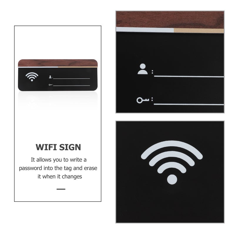 WiFi Password Sign WiFi Sign Board WiFi Wall Mount Plaque for Home Hotel Restaurant - Image 5
