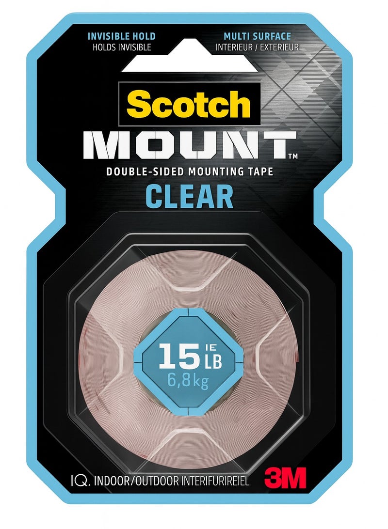 Scotch  Double Sided Mounting Tape 410H - Clear Tape for Wall, Wood, Tile, Stone, Glass, Metal-3M - Image 1