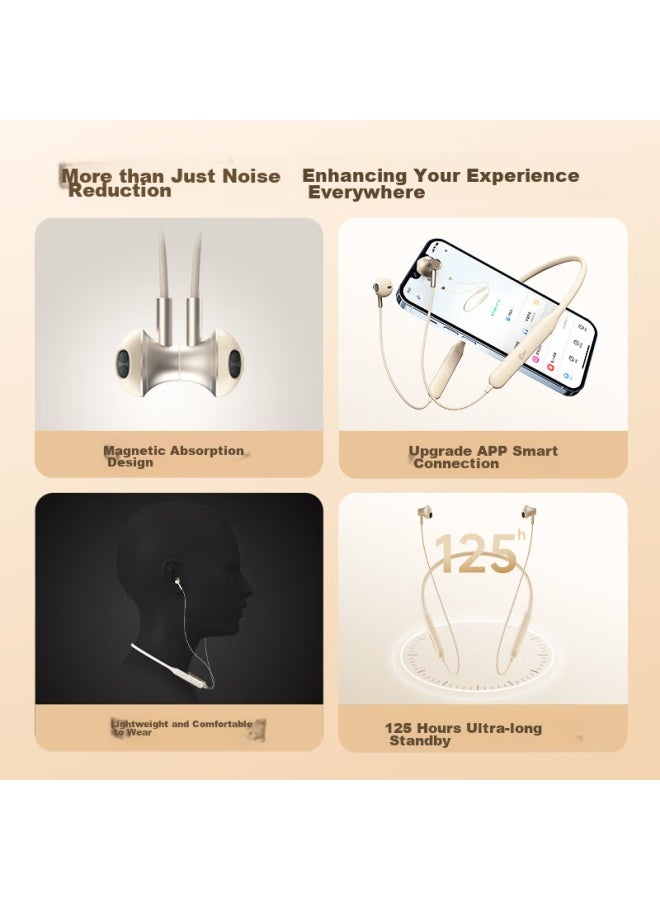 Ikf W1 S Neckband Bluetooth Earphones, In-ear Wireless Sports Earphones, Magnetic Running And Gaming Headphones, Low Latency, Lossless Sound Quality, Long Battery Life, Fitness, Waterproof, Sweat-resistant, Cloud White - Image 2