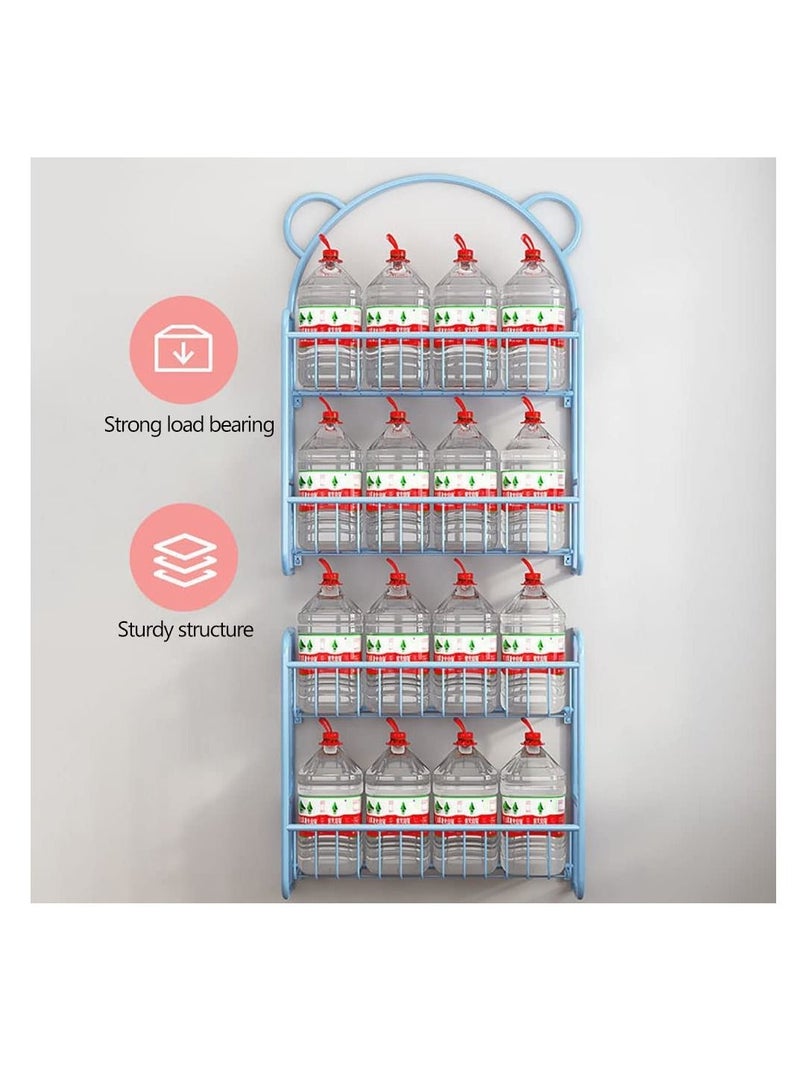 4-layer wall mounted bookshelf, iron bookshelf display storage organizer bookshelf bookshelf CD, film and book shelf  - Image 3