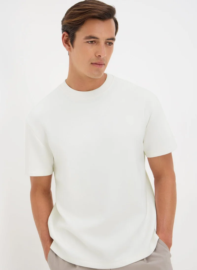 Matalan Off White Scuba Plain T-Shirt
