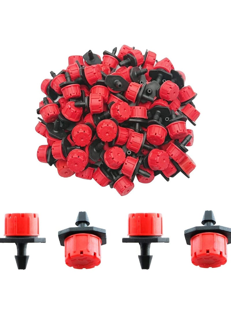 معرض الأعياد حديقة الري التغشية تدفق صغير المنقط بالتنقيط رئيس 1/4 بوصة قابل للتعديل البخاخ الفوهات الدعاوى حديقة مياه التبريد رذاذ فوهة الرش دعوى بالتنقيط الري (100 قطعة رأس بالتنقيط) - Image 1