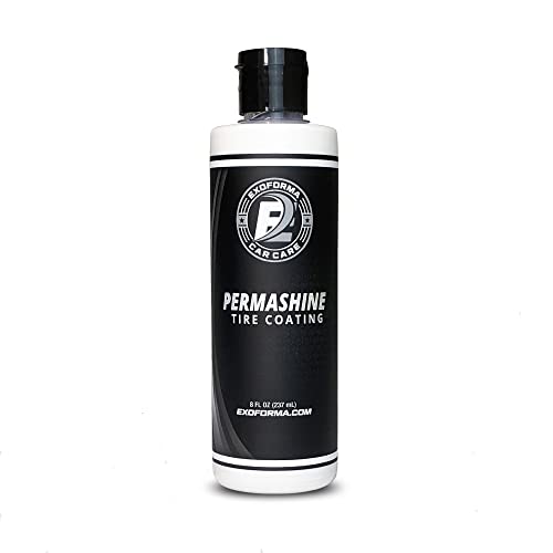 ExoForma PermaShine Tire Coating & Dressing - Extreme High Shine & Durability - Long-Lasting Acrylic Anti-Stick No-Sling Protection - Won’t Wash Off - Dries Fast to The Touch - 8 fl oz - Image 1