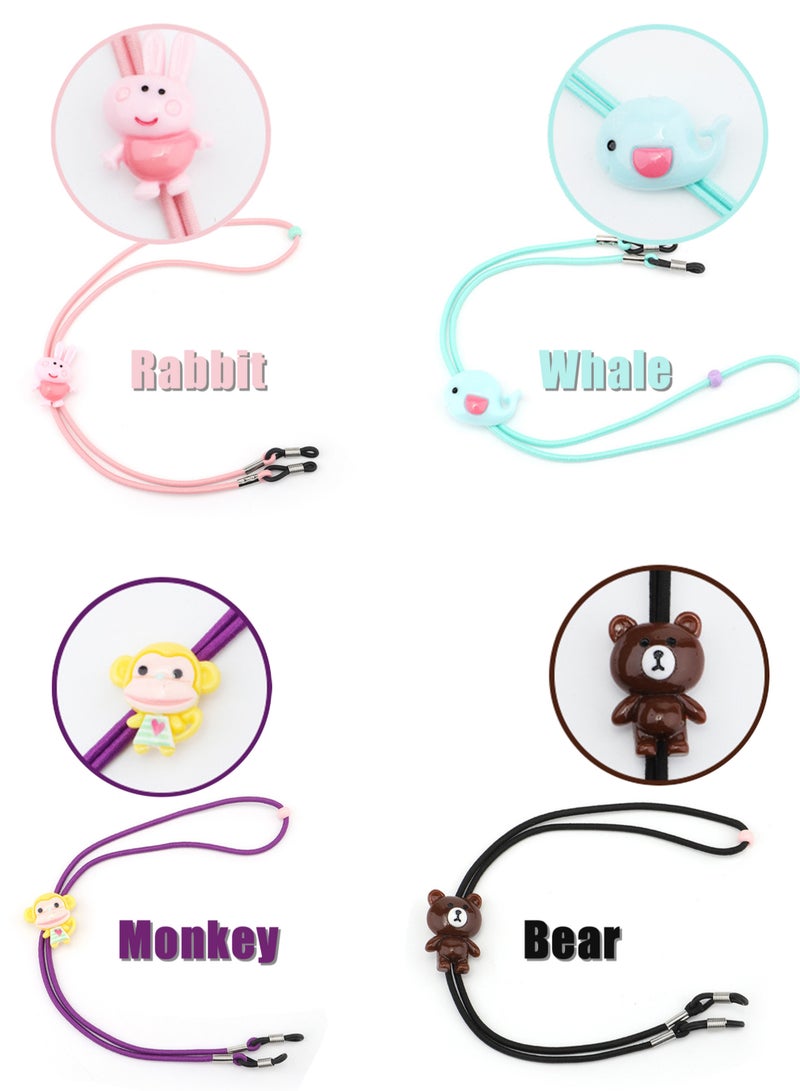 MissTiara 4-Piece Elastic Eyeglass Ropes with Animal Cartoon Pattern for kids  - Image 2