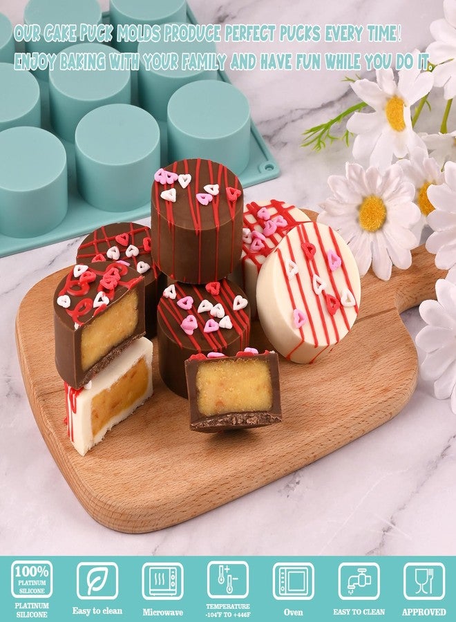 Actvty Cake Puck Mold Set, Chocolate Covered Cake Silicone Molds, 24-Cavity Round Cake Pop Molds with 2 Spatulas for DIY Cake Cores, Cakepucks, Chocolate Desserts - Image 2