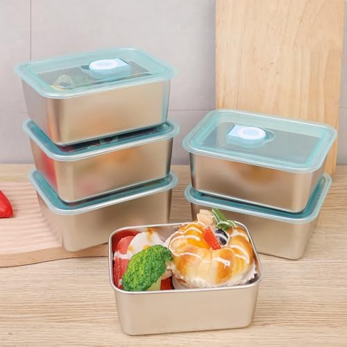 ZUBAT Food Storage Containers with Lids | Reusable & Stackable | Airtight Fridge, Lunch Box, Snacks, Sabji & Chutney | 400ml Pack of 6 | Freezer & Dishwasher Safe - Image 4