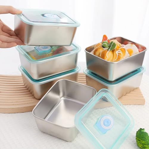 ZUBAT Food Storage Containers with Lids | Reusable & Stackable | Airtight Fridge, Lunch Box, Snacks, Sabji & Chutney | 400ml Pack of 6 | Freezer & Dishwasher Safe - Image 1