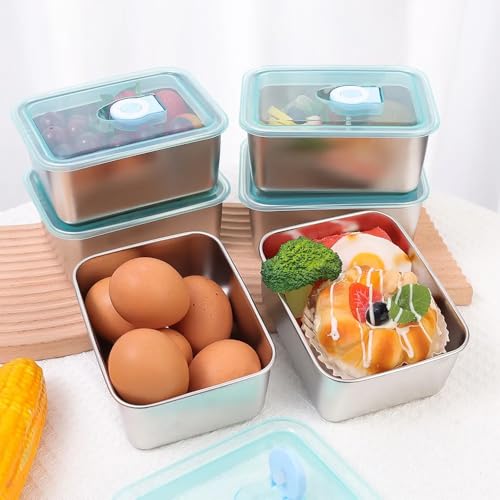 ZUBAT Food Storage Containers with Lids | Reusable & Stackable | Airtight Fridge, Lunch Box, Snacks, Sabji & Chutney | 400ml Pack of 6 | Freezer & Dishwasher Safe - Image 3