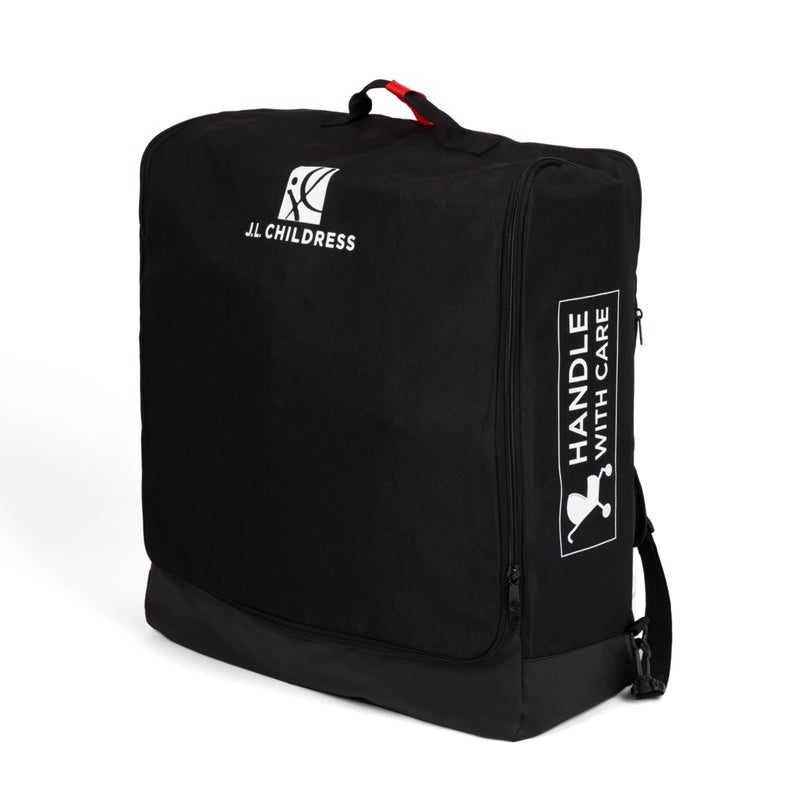J.L. Childress Compact Travel Stroller Bag for Airplane - Fits Most Compact-Fold Single Baby Strollers, Compatible with UPPAbaby MINU, GB Pockit, Nuna TRVL & More, AirTag Compatible - Black - Image 1