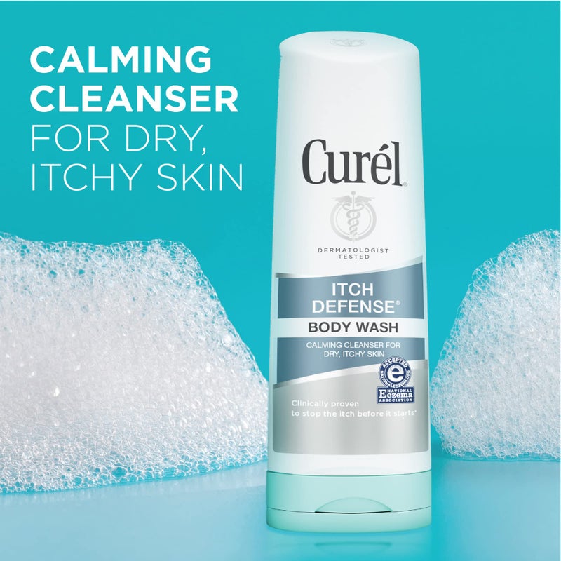 Curel Itch Defense Calming Daily Cleanser, Body Wash, Soap-free Formula, for Dry, Itchy Skin, with Hydrating Jojoba and Olive Oil, 10 Oz - Image 3