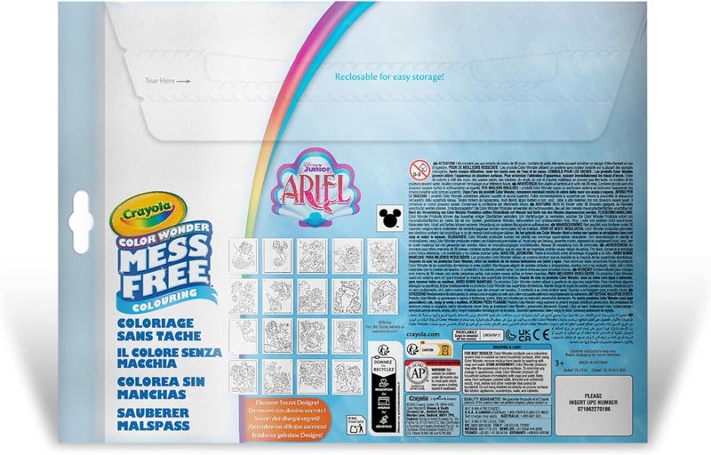CRAYOLA - Color Wonder, Colouring Set with 18 Coloring Pages and 4 Stain-free Felt Pens, Aryel Topic, Creative Activity for Children - Image 5