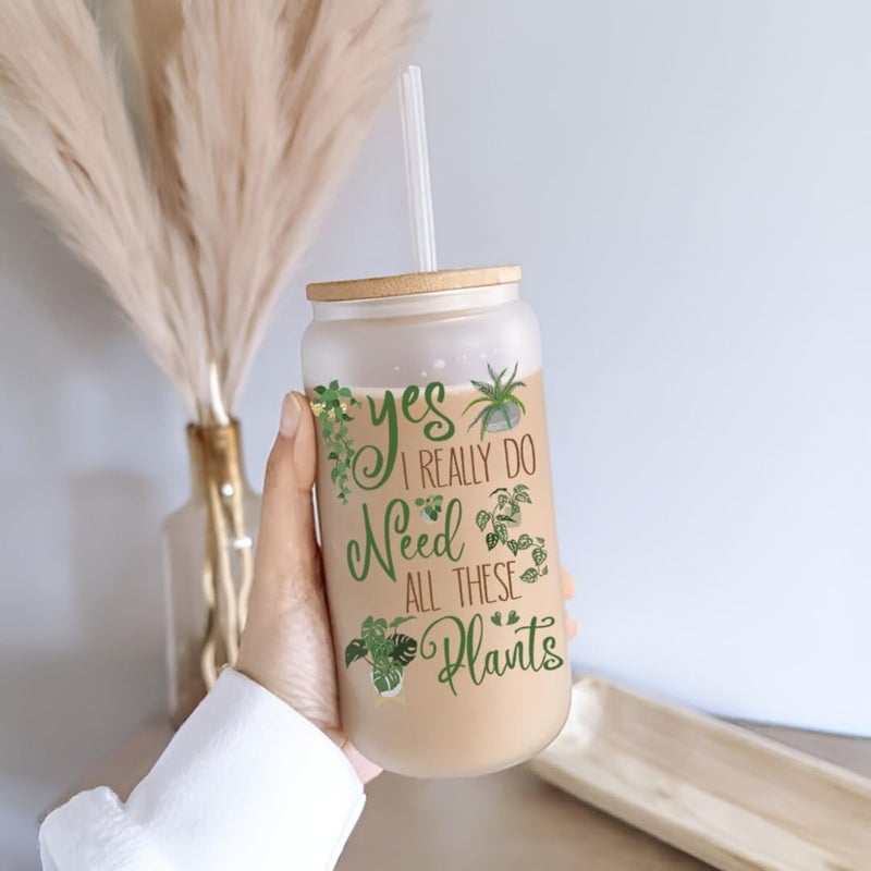 Vivulla68 Mothers Day Gift for Plant Lover  Plant Glass Cup Gardening Coffee Mug for Mom Dad Garden Lover Garden Crazy Plants Lady Gifts Unique Present for Women Men Gardener on Birthday Christmas - Image 4