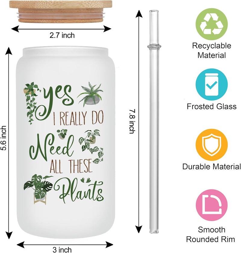 Vivulla68 Mothers Day Gift for Plant Lover  Plant Glass Cup Gardening Coffee Mug for Mom Dad Garden Lover Garden Crazy Plants Lady Gifts Unique Present for Women Men Gardener on Birthday Christmas - Image 2