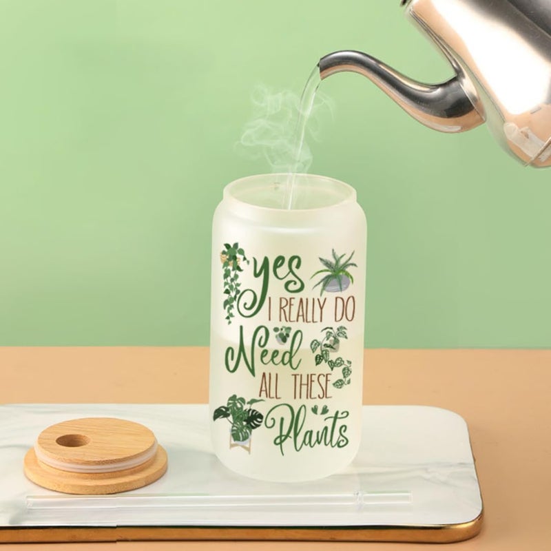 Vivulla68 Mothers Day Gift for Plant Lover  Plant Glass Cup Gardening Coffee Mug for Mom Dad Garden Lover Garden Crazy Plants Lady Gifts Unique Present for Women Men Gardener on Birthday Christmas - Image 5