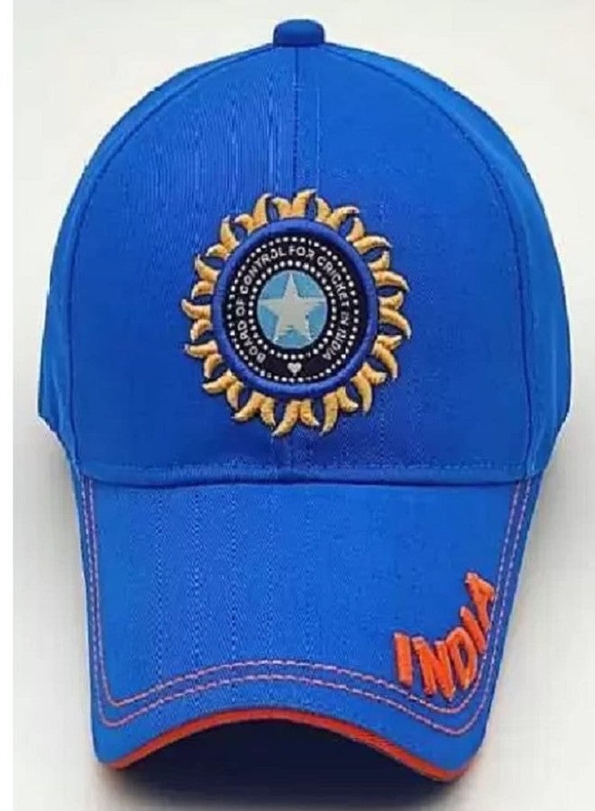 capiteum Solid Baseball Casual Sports Adjustable Cotton Indian Cricket Caps For Men/Women (Blue), Free Size - Image 5