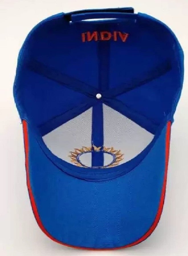 capiteum Solid Baseball Casual Sports Adjustable Cotton Indian Cricket Caps For Men/Women (Blue), Free Size - Image 3