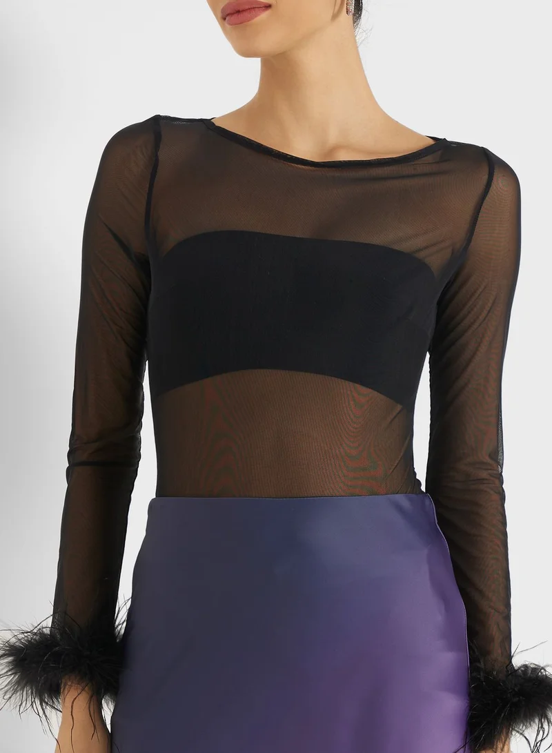 Femi9 Lace Detail Bodysuit