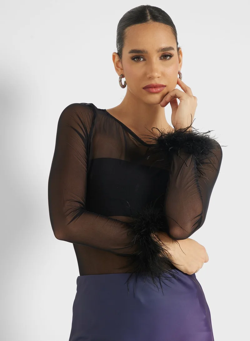 Femi9 Lace Detail Bodysuit