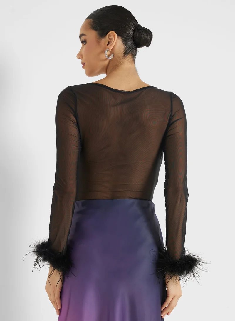 Femi9 Lace Detail Bodysuit