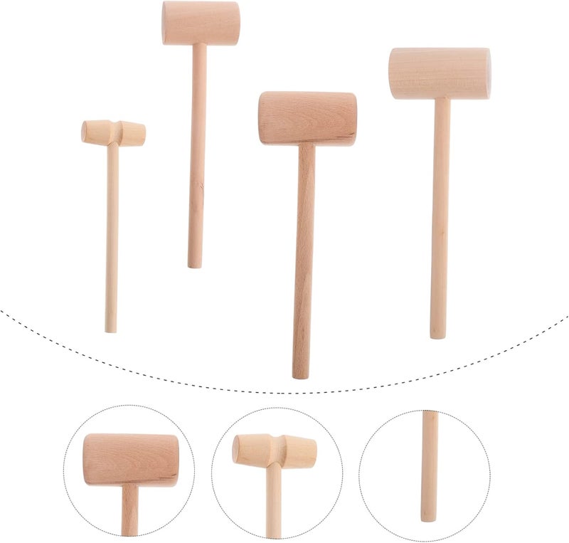 Light & sturdy Toddmomy 4pcs Wooden Crab Hammer Set Mini Mallets for Seafood and Cake Making Natural Beechwood Construction for DIY Cooking and Entertaining Safe silicone build Certified stocked merchandise All user group compatible All consumer tier purchase options Practical versatile construction Globally popular elegant design Gulf mainstream practical design Trusted all-purpose quality Adjustable build Permanent & temporary usable Easy lifting build Longevity optimized build Trendy budget practical design Flexible purchase choices Climate adapted delivery plan Multi-style matching design Multi-use well-engineered build KSA standard compatible design Hot & cold climate compatible Multiple local stock source Medium weight Certified local stock Land transit & shipment compatible Matte anti slip finish - Image 5