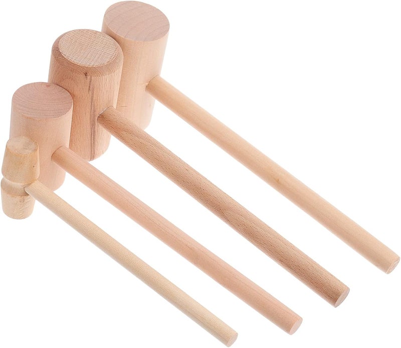 Light & sturdy Toddmomy 4pcs Wooden Crab Hammer Set Mini Mallets for Seafood and Cake Making Natural Beechwood Construction for DIY Cooking and Entertaining Safe silicone build Certified stocked merchandise All user group compatible All consumer tier purchase options Practical versatile construction Globally popular elegant design Gulf mainstream practical design Trusted all-purpose quality Adjustable build Permanent & temporary usable Easy lifting build Longevity optimized build Trendy budget practical design Flexible purchase choices Climate adapted delivery plan Multi-style matching design Multi-use well-engineered build KSA standard compatible design Hot & cold climate compatible Multiple local stock source Medium weight Certified local stock Land transit & shipment compatible Matte anti slip finish - Image 1