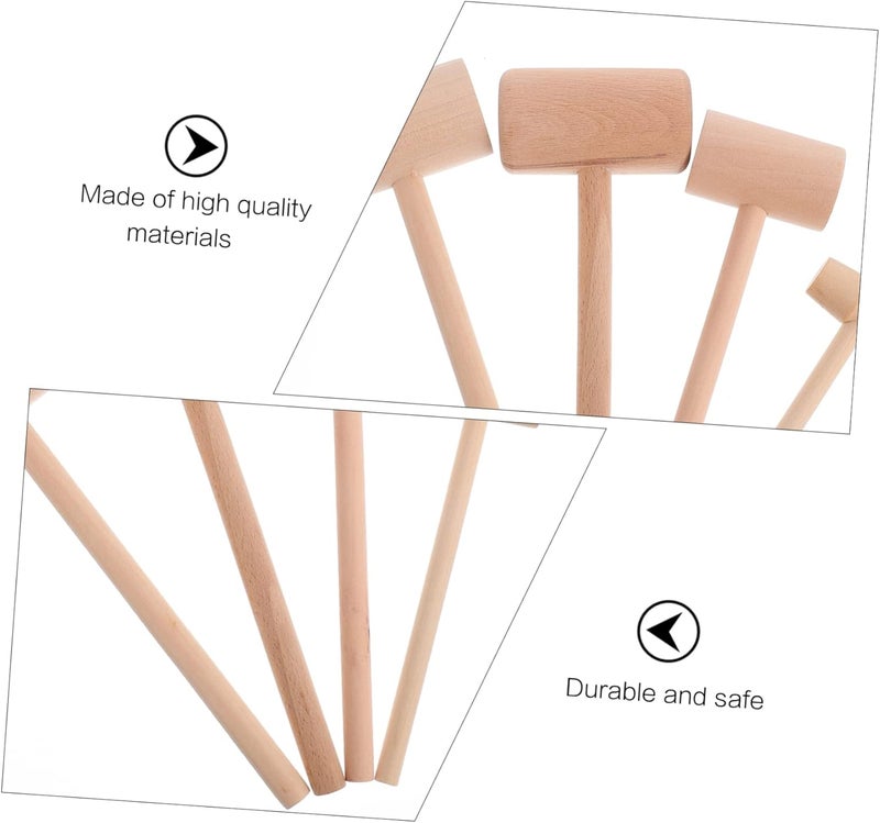 Light & sturdy Toddmomy 4pcs Wooden Crab Hammer Set Mini Mallets for Seafood and Cake Making Natural Beechwood Construction for DIY Cooking and Entertaining Safe silicone build Certified stocked merchandise All user group compatible All consumer tier purchase options Practical versatile construction Globally popular elegant design Gulf mainstream practical design Trusted all-purpose quality Adjustable build Permanent & temporary usable Easy lifting build Longevity optimized build Trendy budget practical design Flexible purchase choices Climate adapted delivery plan Multi-style matching design Multi-use well-engineered build KSA standard compatible design Hot & cold climate compatible Multiple local stock source Medium weight Certified local stock Land transit & shipment compatible Matte anti slip finish - Image 4