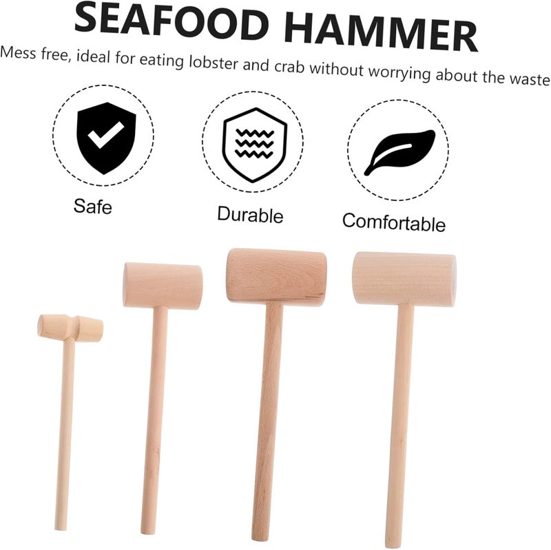 Light & sturdy Toddmomy 4pcs Wooden Crab Hammer Set Mini Mallets for Seafood and Cake Making Natural Beechwood Construction for DIY Cooking and Entertaining Safe silicone build Certified stocked merchandise All user group compatible All consumer tier purchase options Practical versatile construction Globally popular elegant design Gulf mainstream practical design Trusted all-purpose quality Adjustable build Permanent & temporary usable Easy lifting build Longevity optimized build Trendy budget practical design Flexible purchase choices Climate adapted delivery plan Multi-style matching design Multi-use well-engineered build KSA standard compatible design Hot & cold climate compatible Multiple local stock source Medium weight Certified local stock Land transit & shipment compatible Matte anti slip finish - Image 3