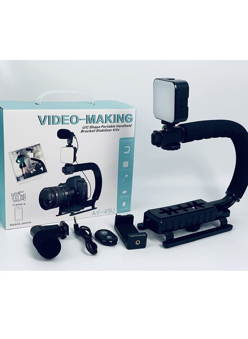 Vlogging Kit for Starter Photography Video  Recording Smartphone Live Black  - Image 1