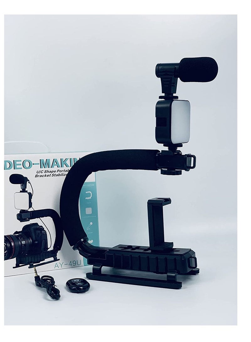 Vlogging Kit for Starter Photography Video  Recording Smartphone Live Black  - Image 2