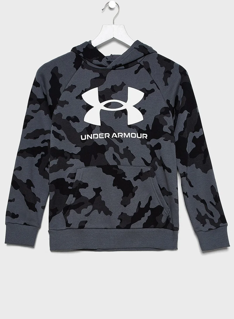 UNDER ARMOUR Youth Rival Fleece Printed Hoodie