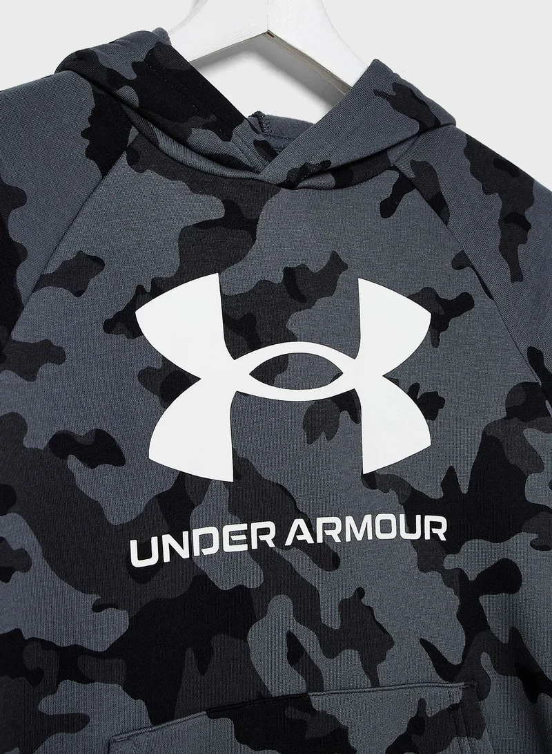 UNDER ARMOUR Youth Rival Fleece Printed Hoodie