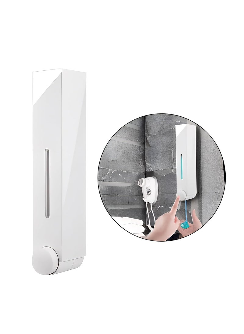 Carnival Carnival ABS Wall Mounted Manual Soap Dispenser 420ml Liquid, Soap, Lotion, Shampoo, Conditioner Dispenser for Bathroom,Kitchen and Washbasin(White) (Acrylonitrile Butadiene Styrene (ABS), White)  - Image 1