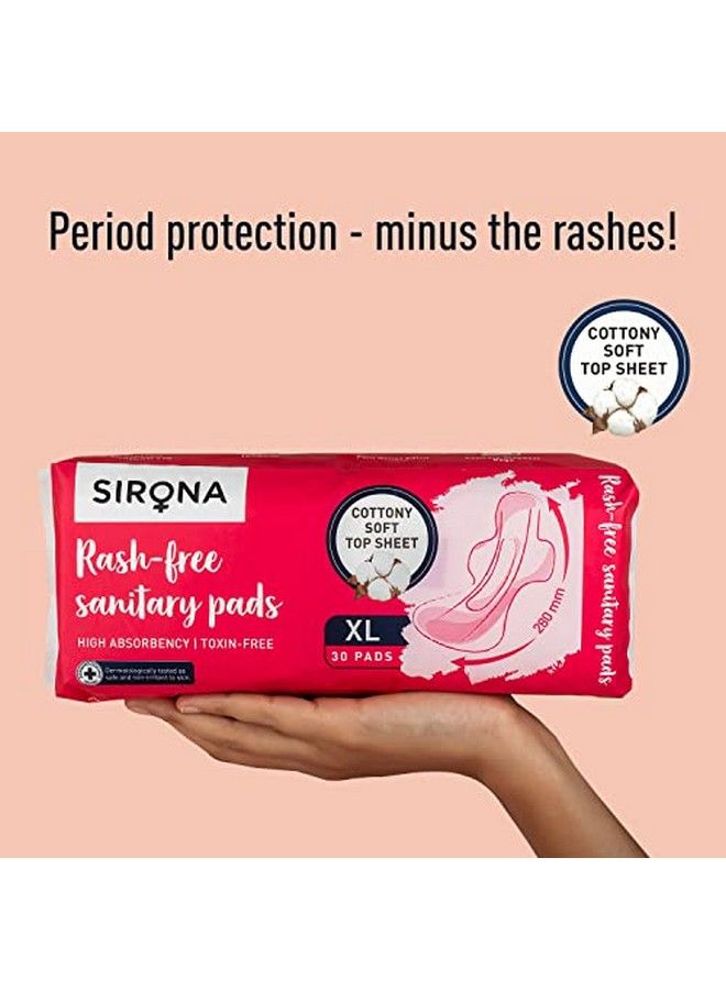 Sirona Rash Free Sanitary Pads For Women Xl 60 Napkins  - Image 3