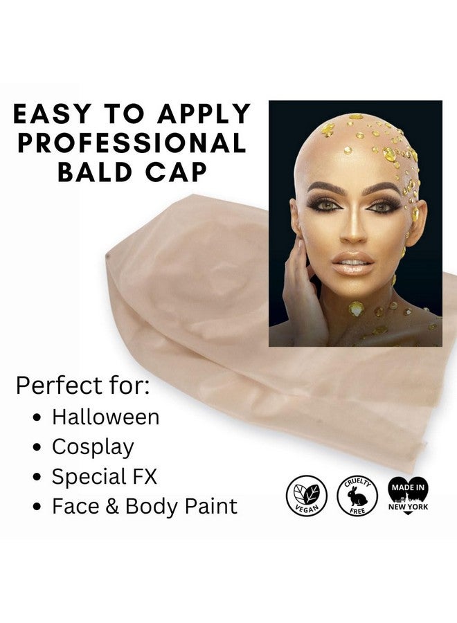 mehron Mehron Makeup Professional Bald Cap for Adults, Men, & Women | Costume Bald Cap for Halloween, Cosplay, & Theatre (Latex) - Image 2