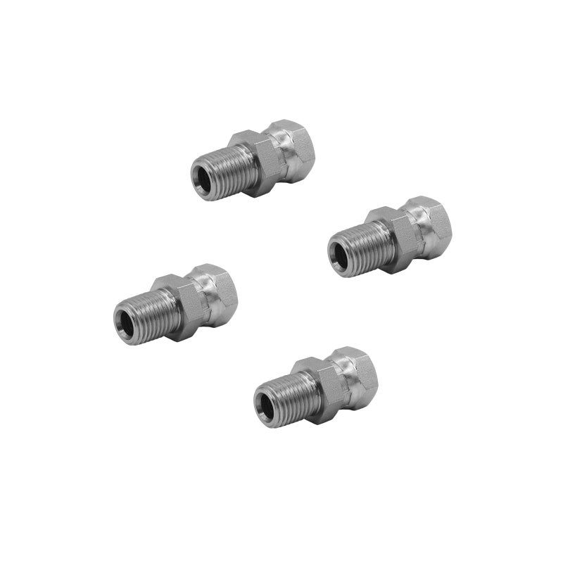 BEITERSTOE 4PACK 14040404 Hydraulic Hose Adapter Fitting 14 Male 1418 NPTF 14 Female Swivel 1418 NPSM SAE Straight Pipe Joints Connector Carbon Steel - Image 2