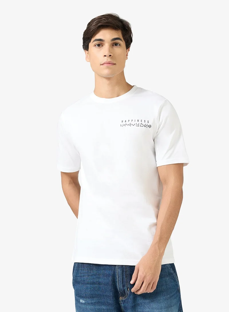 Seventy Five Graphic Print Regular Fit T-Shirt