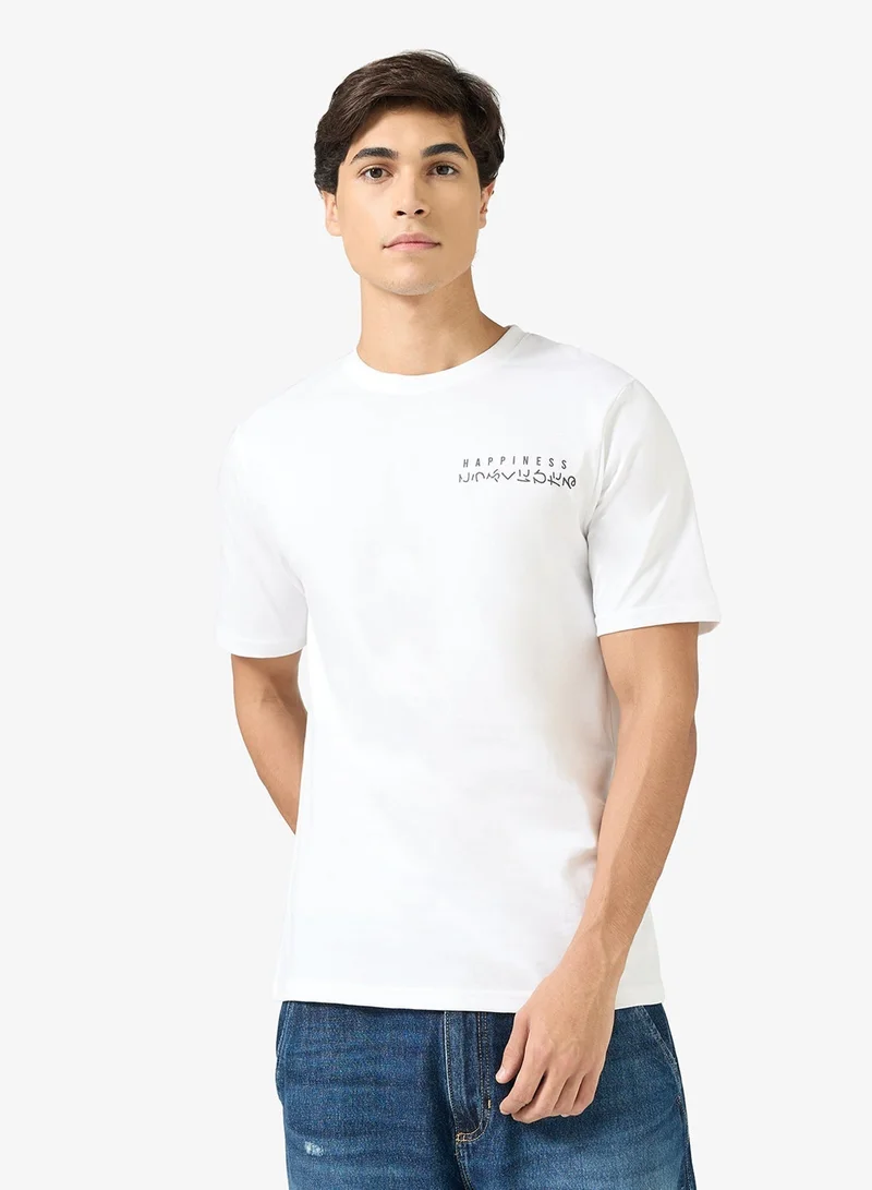 Seventy Five Graphic Print Regular Fit T-Shirt