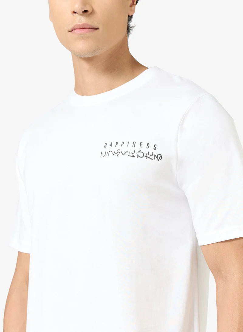 Seventy Five  Graphic Print Regular Fit T-Shirt for Men | Best Price UAE